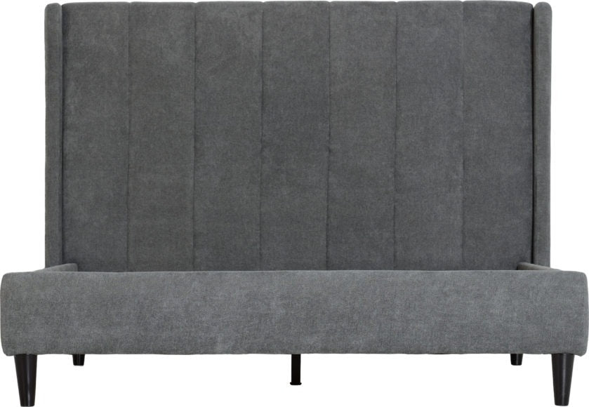 Amelia Plus 4'6" Storage Bed Dark Grey Fabric furnishopuk
