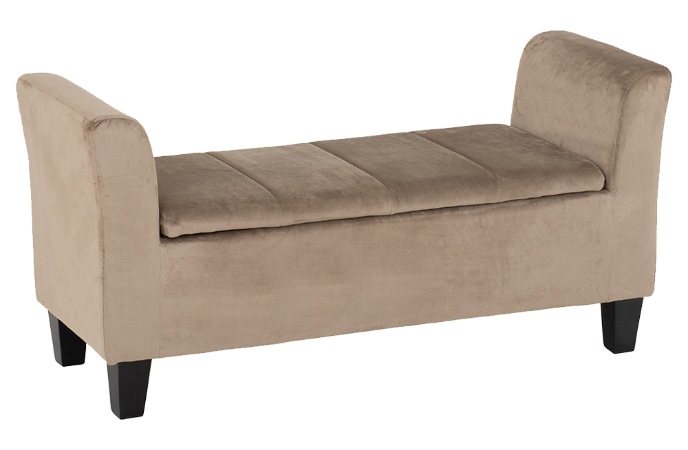 Amelia Storage Ottoman Oyster Velvet Fabric furnishopuk