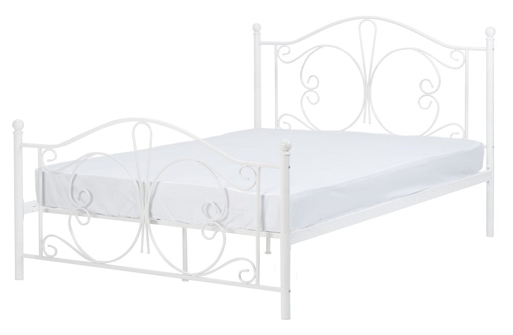 Annabel 4FT 6" Bed White furnishopuk