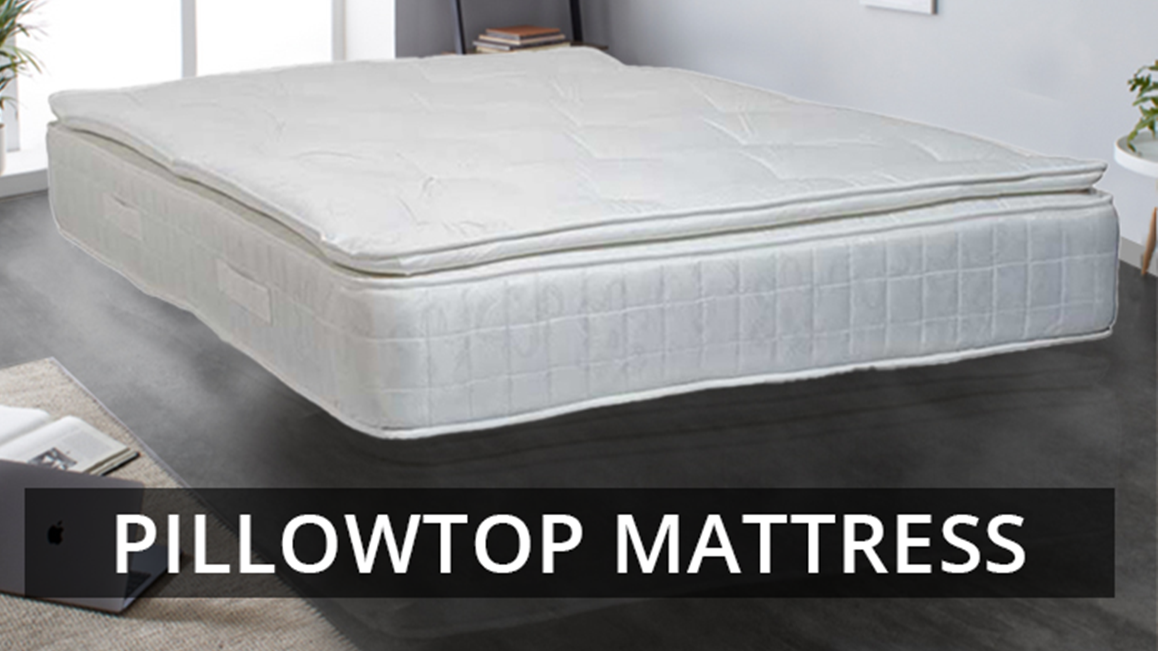 Grey Linen 4 Feet Divan Bed Set With 3 Panel Headboard (Included Feet) And Free Pillow Top Mattress