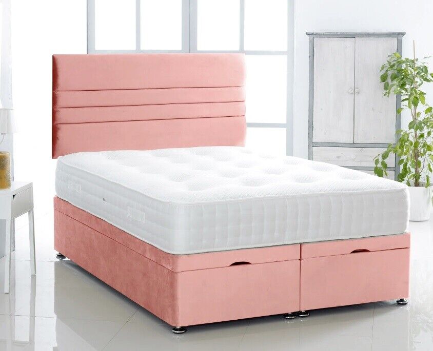 Divan Ottoman Bed Frame With Headboard Options And Mattress End Lift