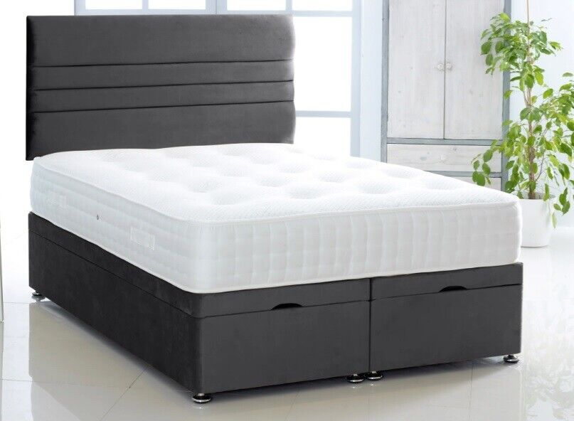 Divan Ottoman Bed Frame With Headboard Options And Mattress End Lift
