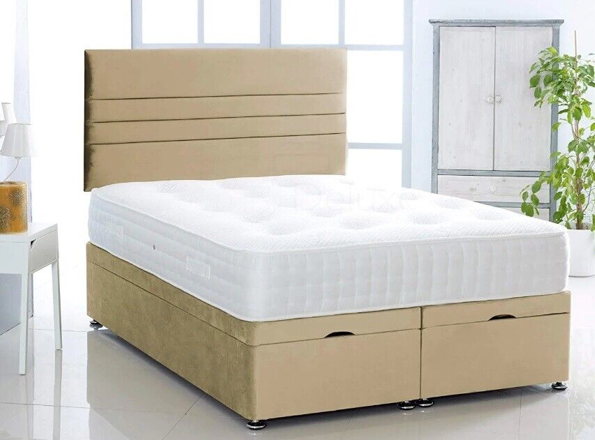 Divan Ottoman Bed Frame With Headboard Options And Mattress End Lift