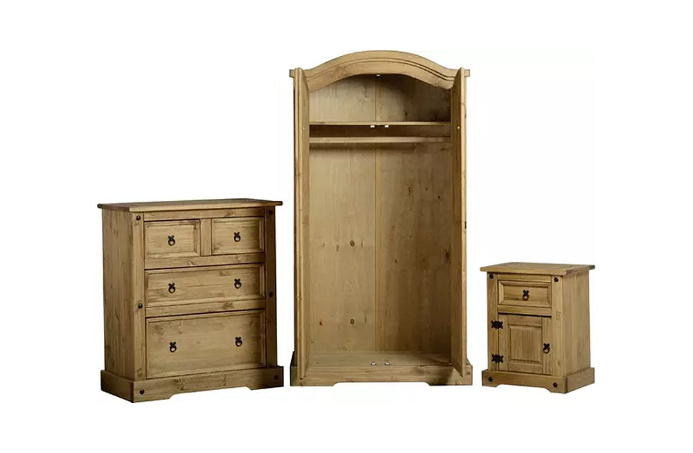 Corona Trio Distressed Waxed Pine