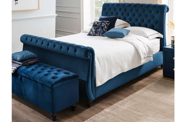 Affordable Hestia Chesterfield Sleigh Bed Online | Furnishop