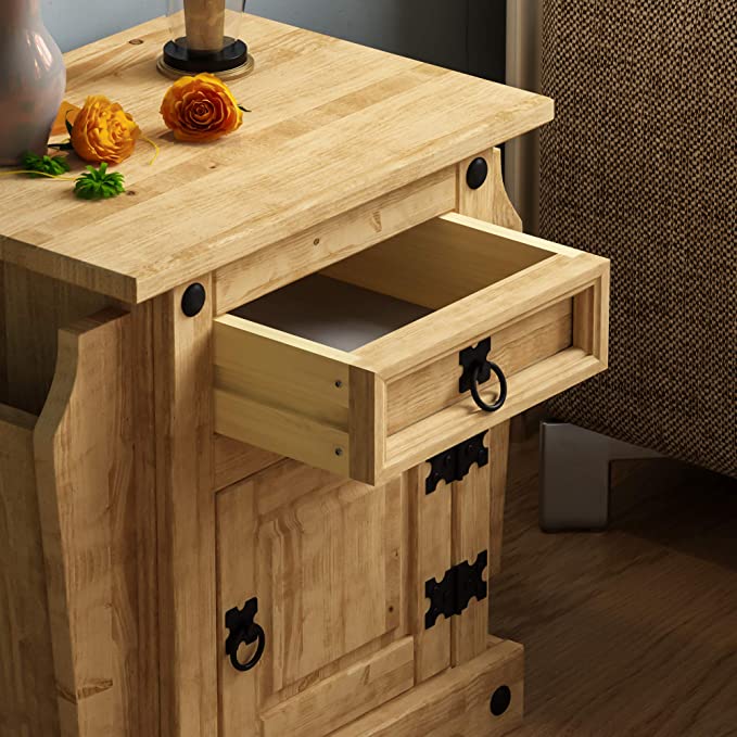 Corona 1 Drawer Magazine Table - furnishopuk