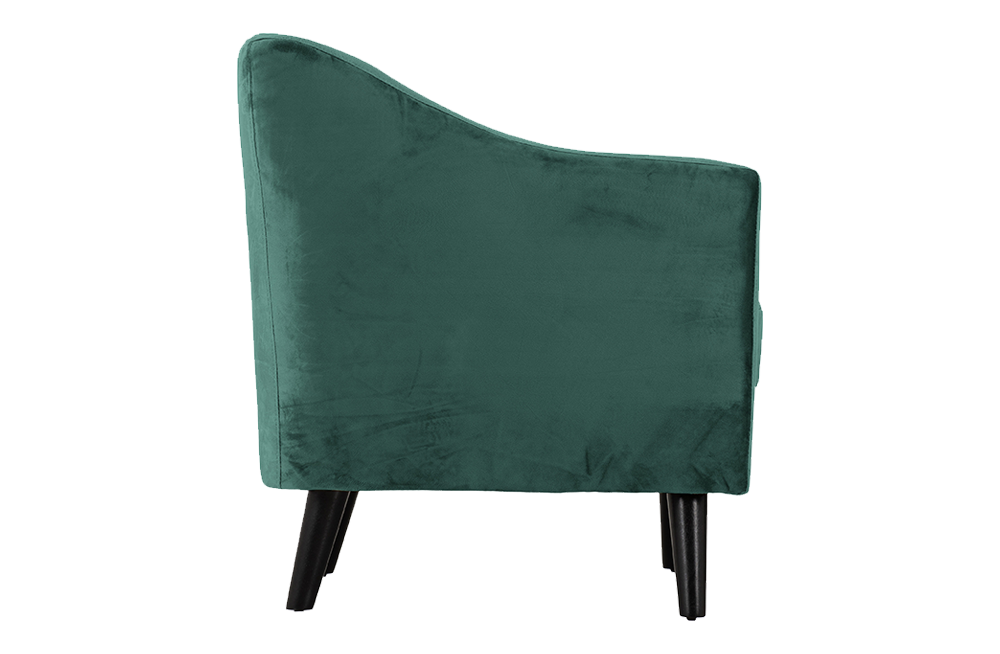 Ashley 1 Seater Sofa Green Velvet Fabric