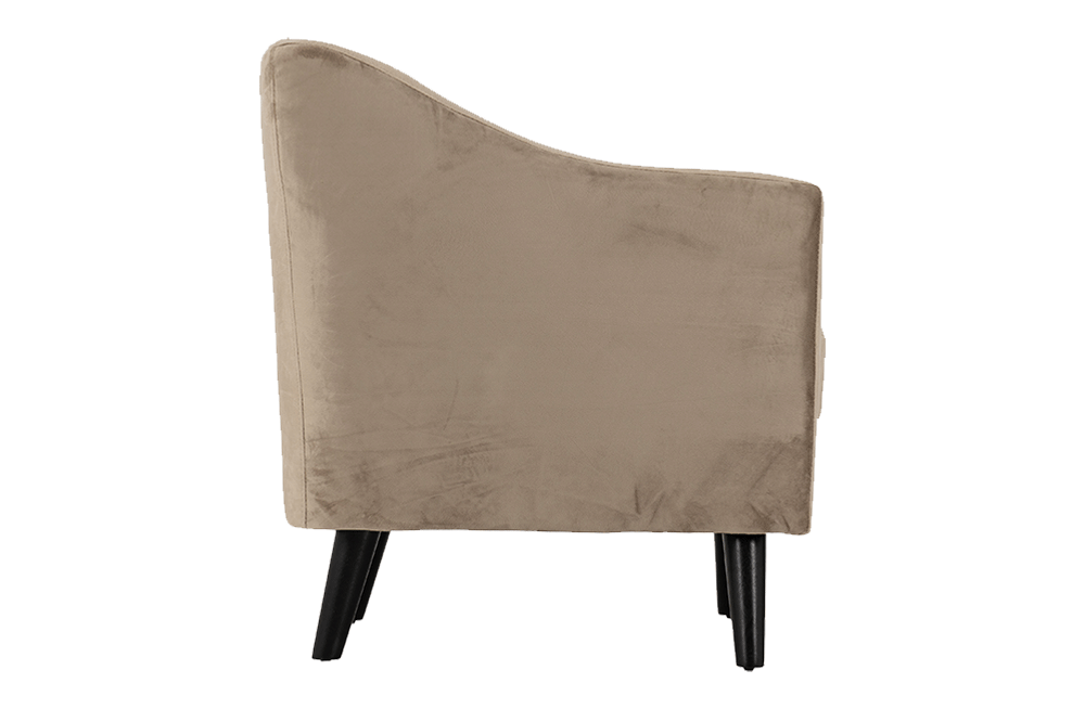 Ashley 1 Seater Sofa Oyster Velvet Fabric
