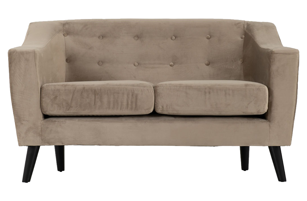 Ashley 2 Seater Sofa Oyster Velvet Fabric