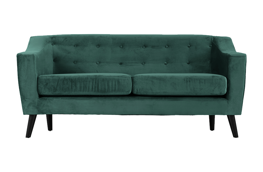 Ashley 3 Seater Sofa Green Velvet Fabric