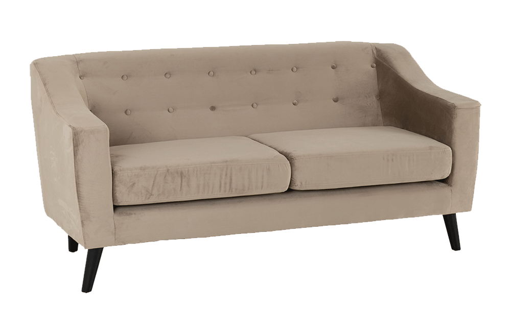 Ashley 3 Seater Sofa Oyster Velvet Fabric