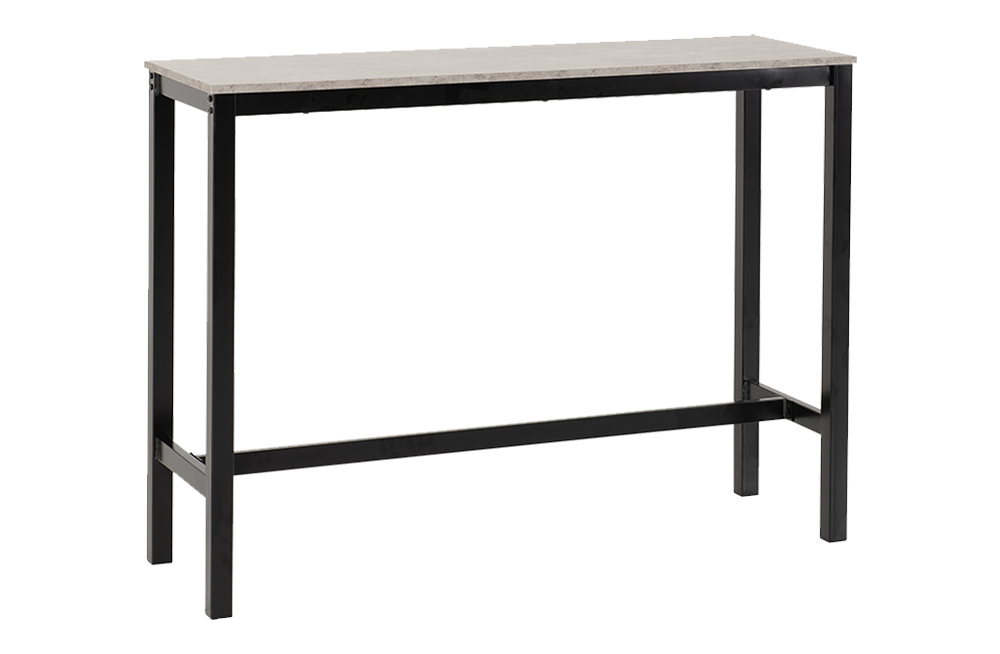 Athens Breakfast Bar Set Concrete Effect/Black