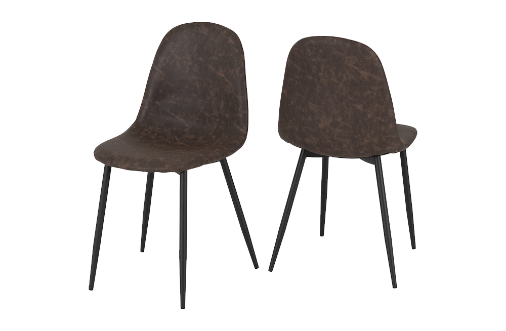 Athens Chair Brown Faux Leather