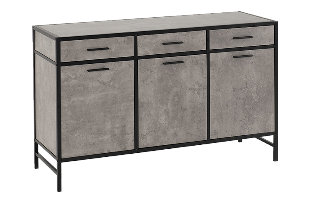 Athens Sideboard Concrete Effect/Black