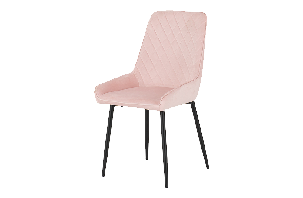 Avery Extending Dining Set with Avery Chairs Concrete/Grey Oak Effect/Baby Pink Velvet