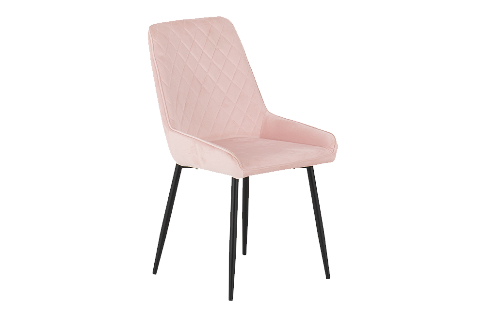 Avery Extending Dining Set with Avery Chairs Concrete/Grey Oak Effect/Baby Pink Velvet