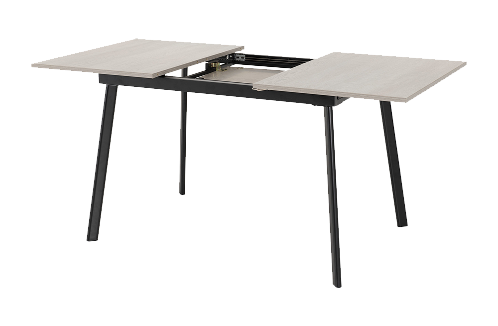 Avery Extending Dining Set with Avery Chairs Concrete/Grey Oak Effect/Sapphire Blue Velvet