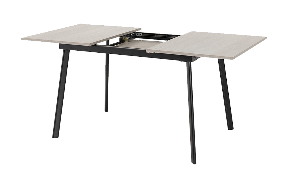 Avery Extending Dining Set with Avery Chairs Concrete/Grey Oak Effect/Emerald Green Velvet