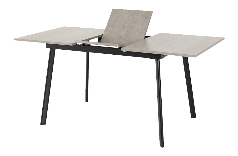 Avery Extending Dining Set with Lukas Chairs Concrete/Grey Oak Effect/Baby Pink Velvet