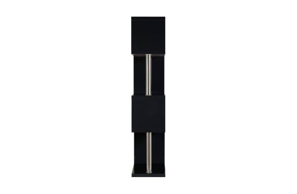 Charisma 5 Shelf Unit - Black Gloss/Chrome - furnishopuk