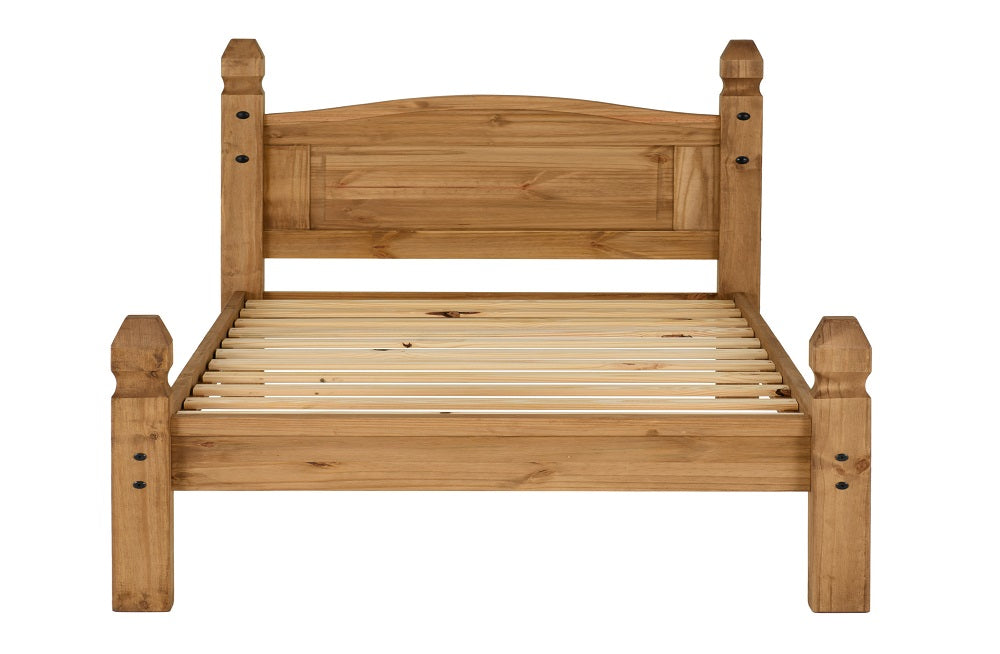 Corona 3FT Bed Low Foot End Distressed Waxed Pine