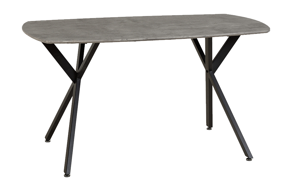 Athens Rectangular Dining Set with Lukas Chairs Concrete Effect/Black/Emerald Green Velvet