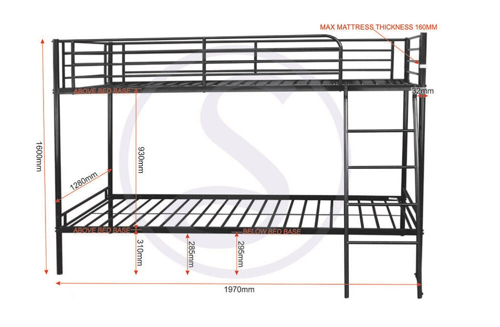 Brandon 3FT Bunk Bed - furnishopuk