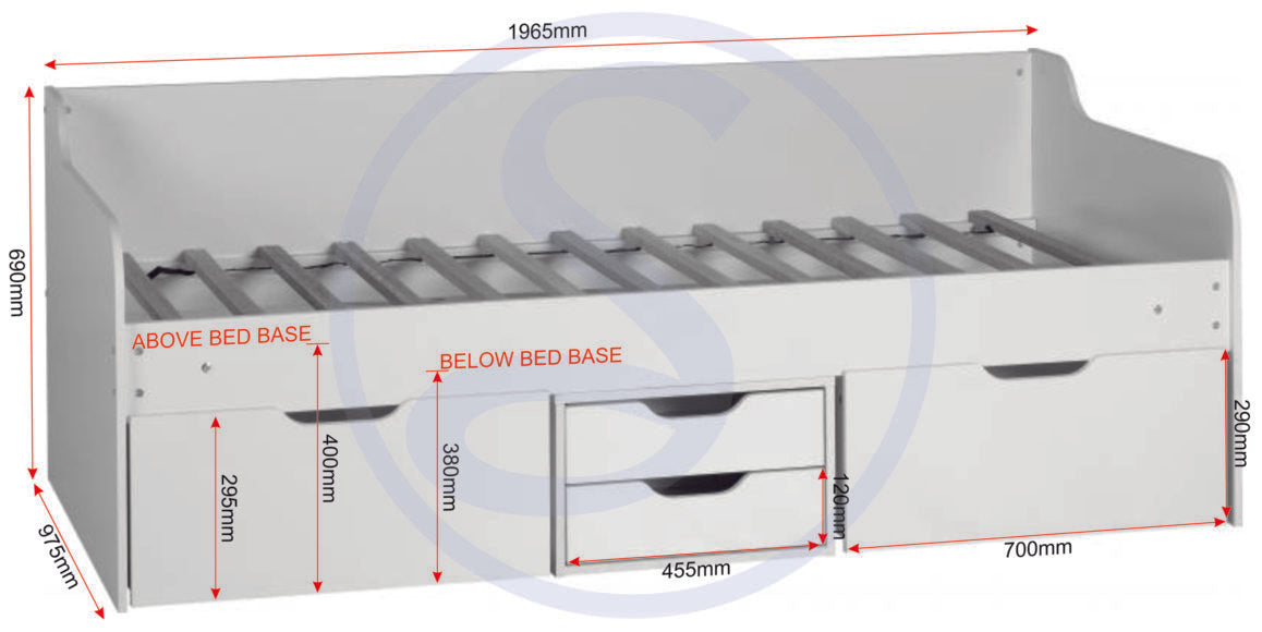 Dante Day Bed White