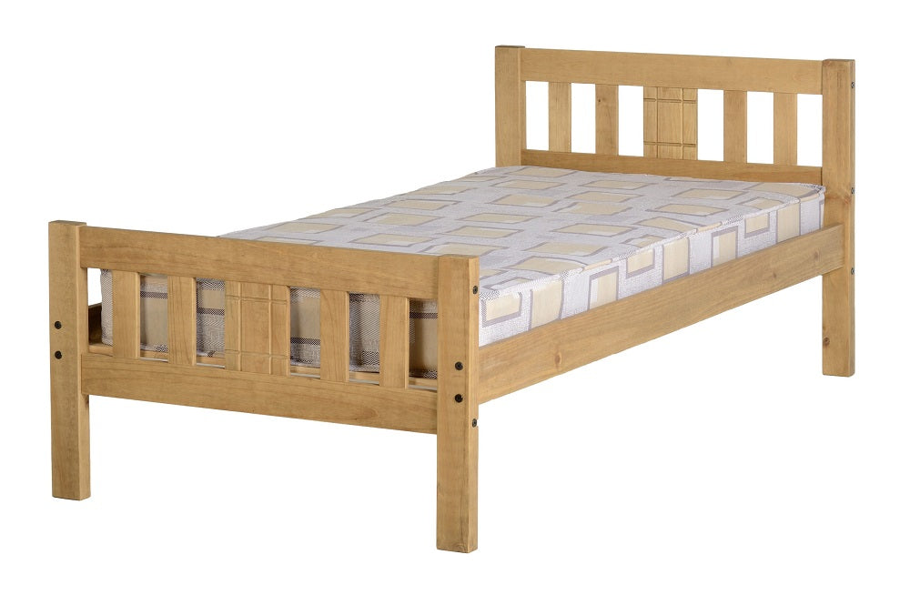 Rio 3FT Bed Distressed Waxed Pine