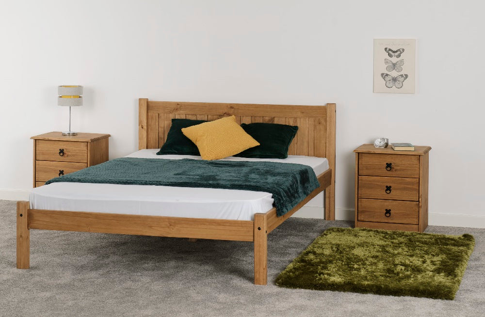 Maya 4FT Bed Distressed Waxed Pine