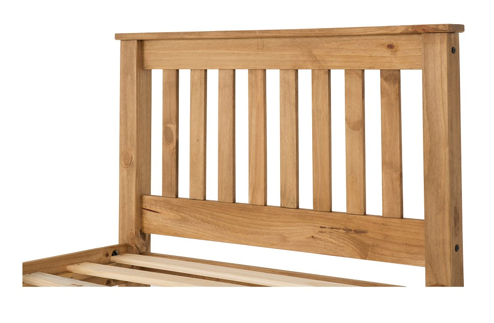 Monaco 3FT Bed High Foot End Distressed Waxed Pine
