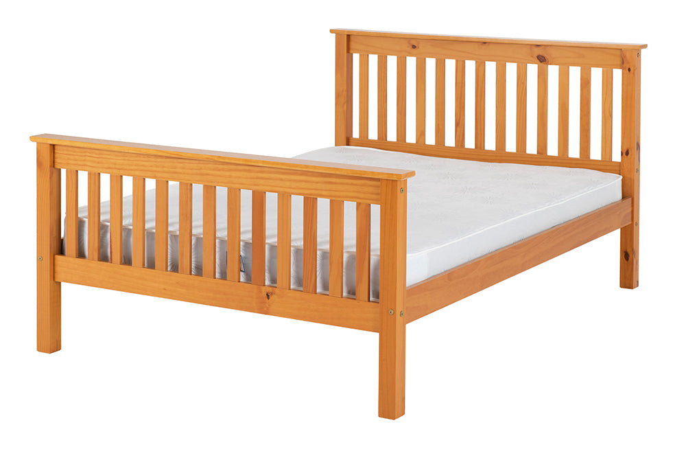 Monaco 4FT 6" Bed High Foot End Antique Pine