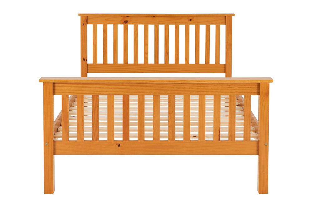 Monaco 4FT 6" Bed High Foot End Antique Pine