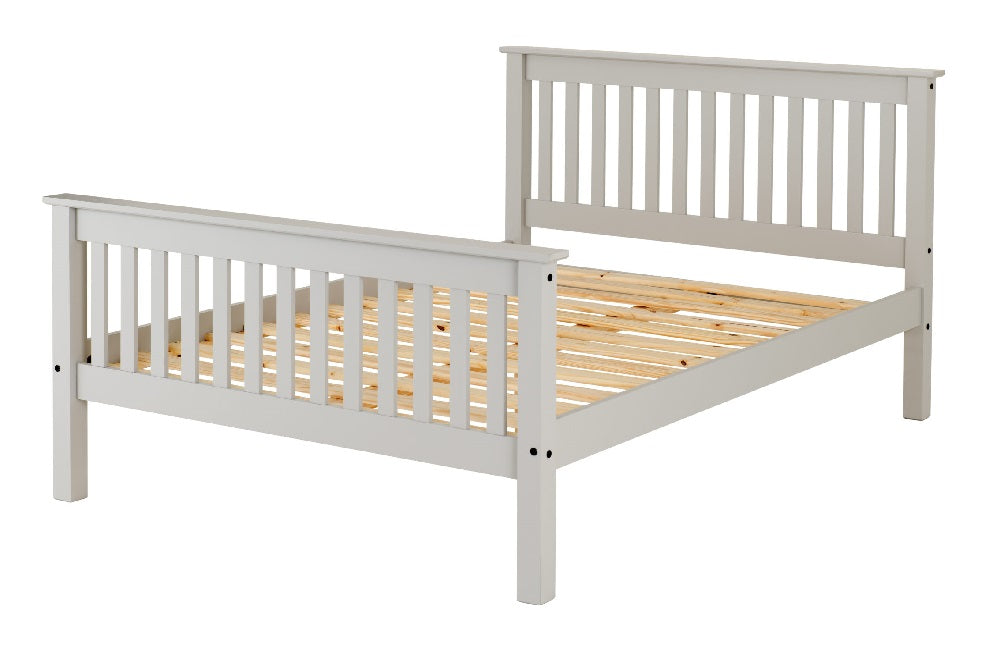 Monaco 4FT 6" Bed High Foot End Grey