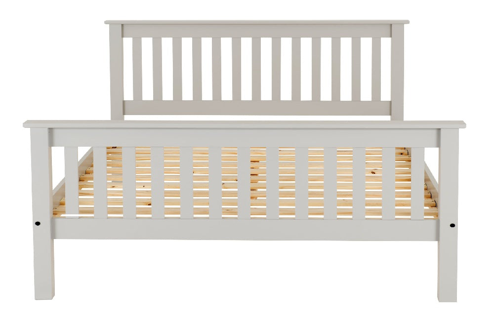 Monaco 4FT 6" Bed High Foot End Grey