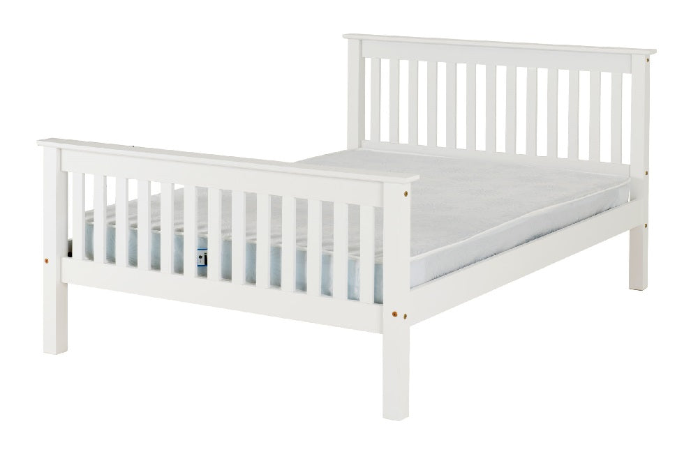 Monaco 5FT Bed High Foot End White