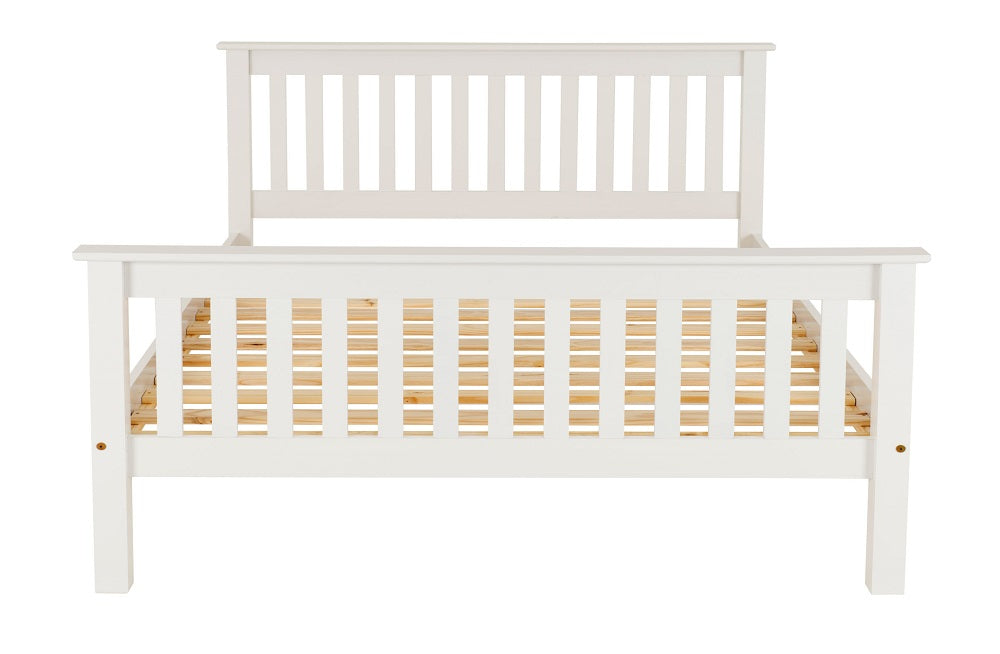 Monaco 4FT Bed High Foot End White