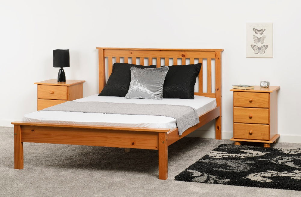Monaco 4FT 6" Bed Low Foot End Antique Pine