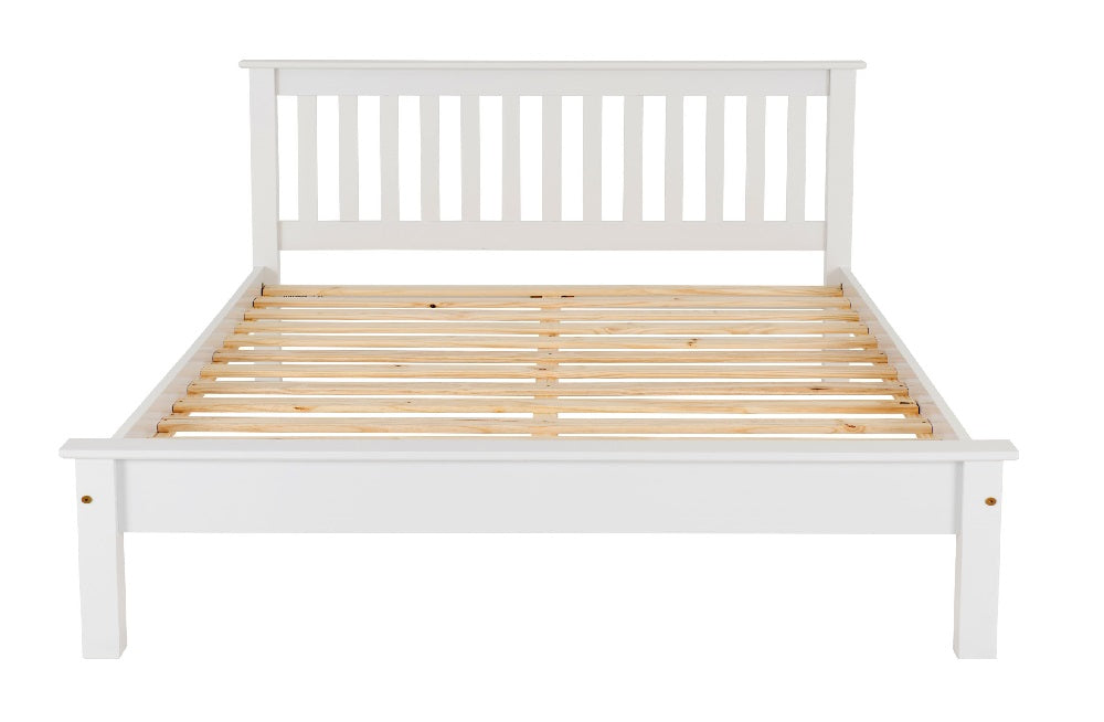 Monaco 5FT Bed Low Foot End White