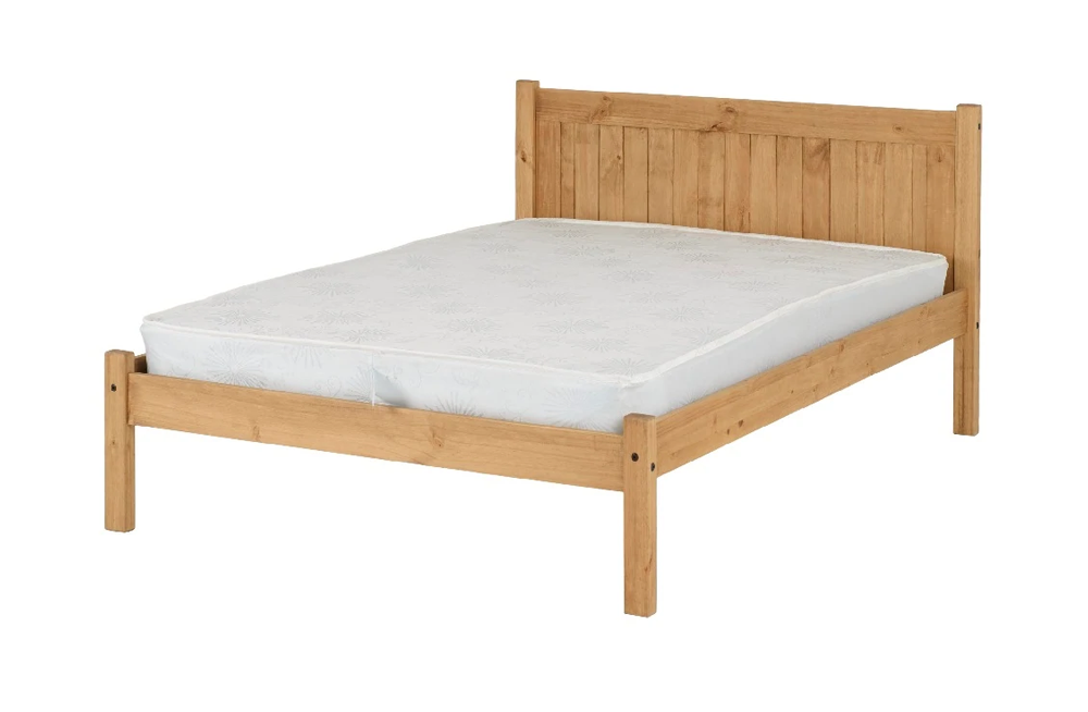 Maya 4FT 6" Bed Distressed Waxed Pine