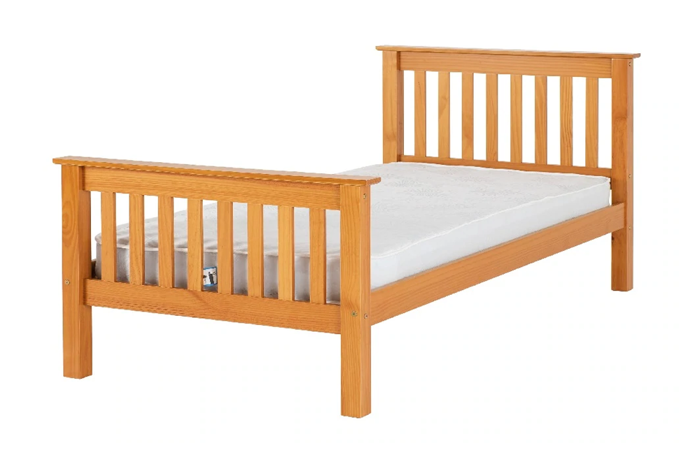 Monaco 3FT Bed High Foot End Antique Pine