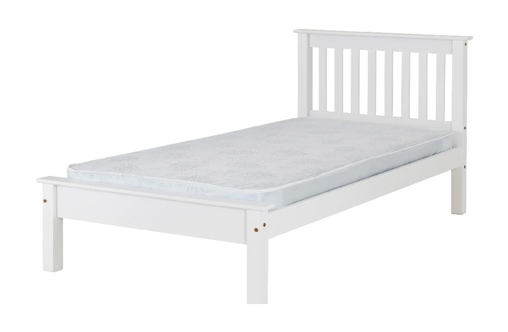 Monaco 3FT Bed Low Foot End White