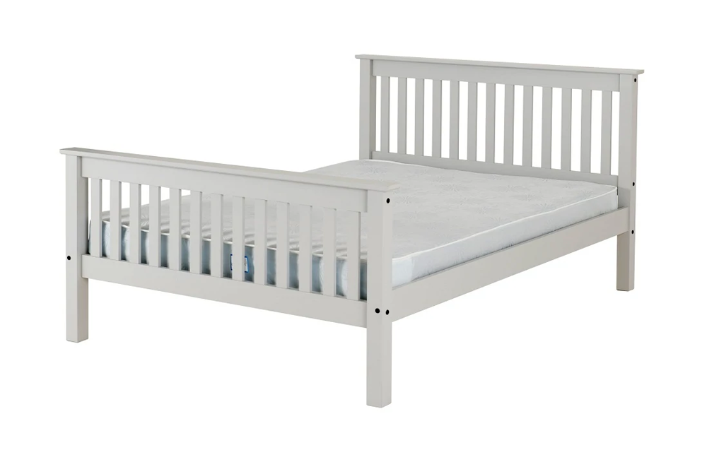 Monaco 4FT 6" Bed High Foot End Grey