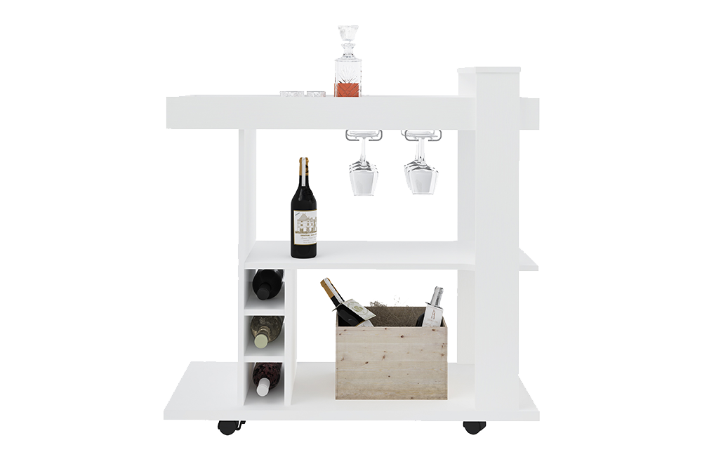 Naples Breakfast Bar/Drinks Cart White