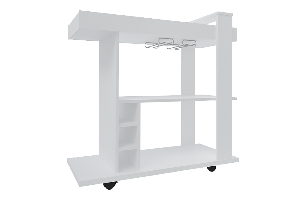 Naples Breakfast Bar/Drinks Cart White