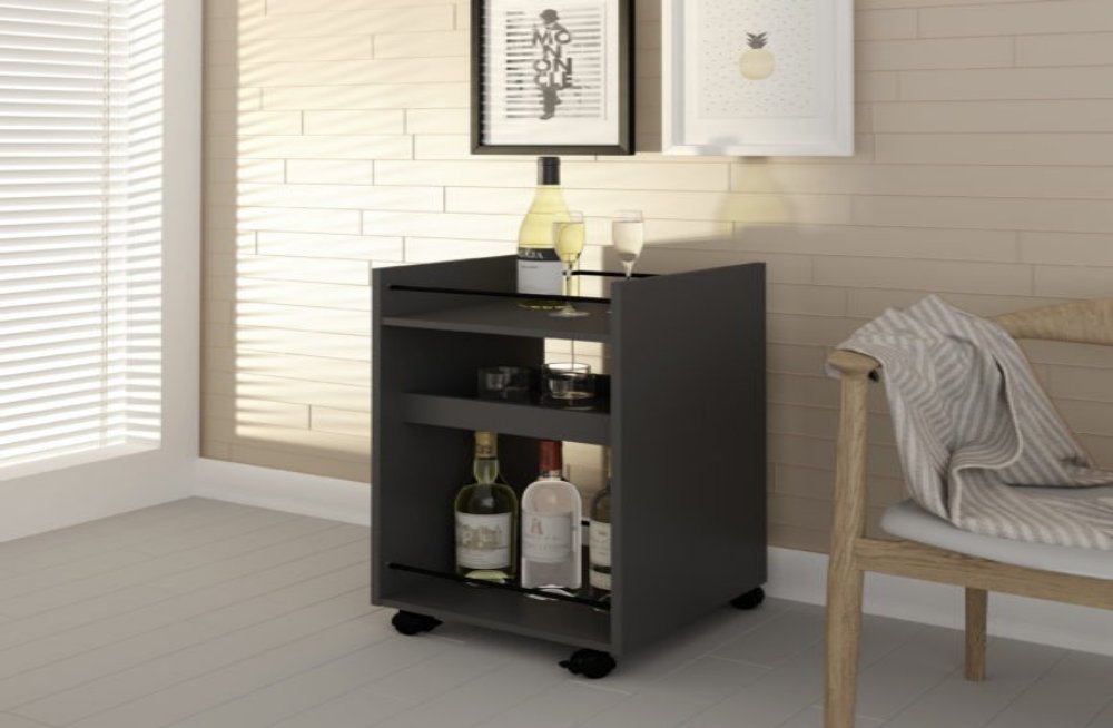Naples Serving Cart/Side Table grey