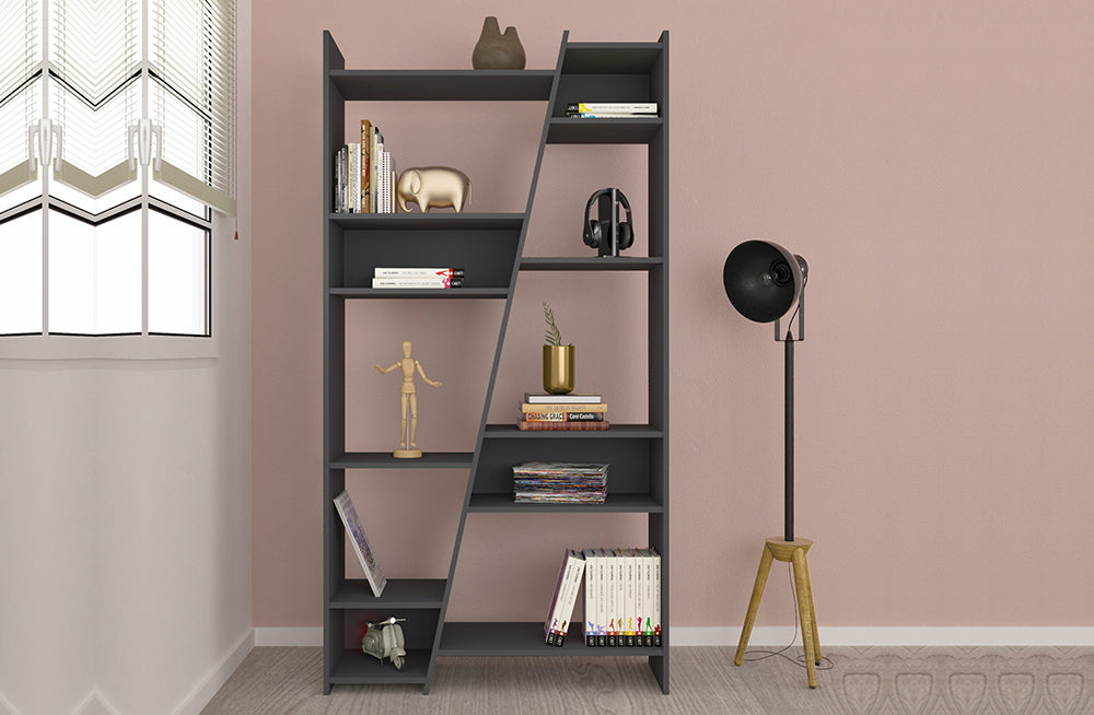 Naples Tall Bookcase Grey