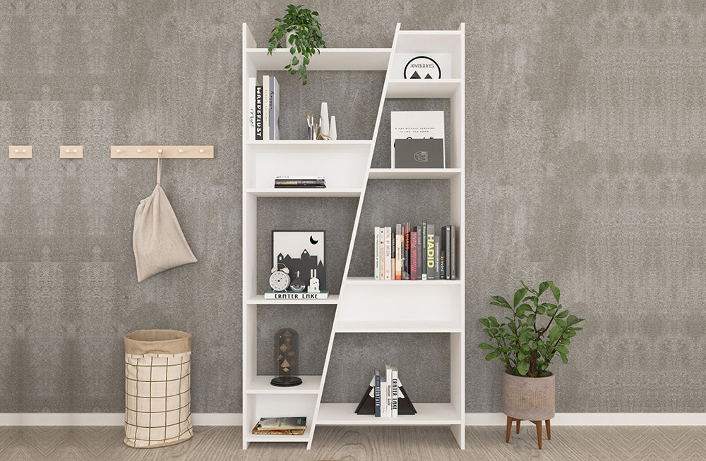 Naples Tall Bookcase White