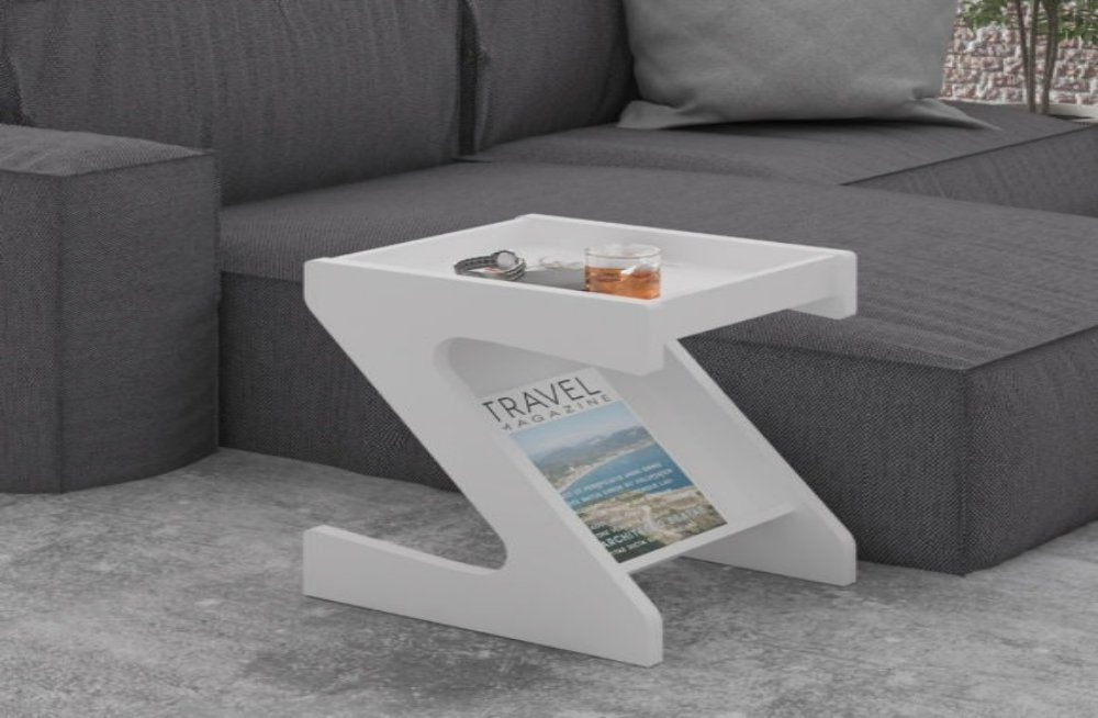 Naples Z Side Table White