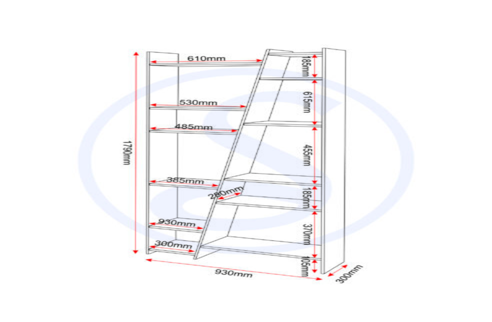 Naples Tall Bookcase White
